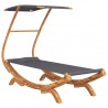 Tumbona con dosel madera curvada gris antracita 100x190x134 cm 2