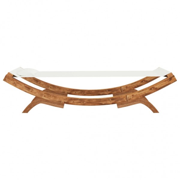 Espreguiçadeira exterior 100x188.5x44cm madeira curva cor creme M 4