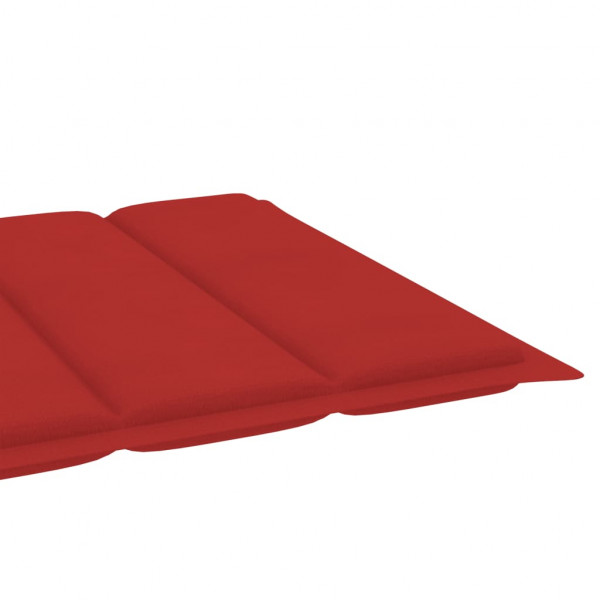 Almofadão p/ espreguiçadeira 200x50x3 cm tecido oxford vermelho M 4