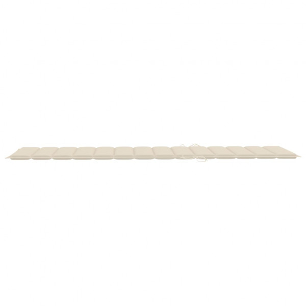 Cojín de tumbona de tela Oxford crema 200x70x3 cm M 4