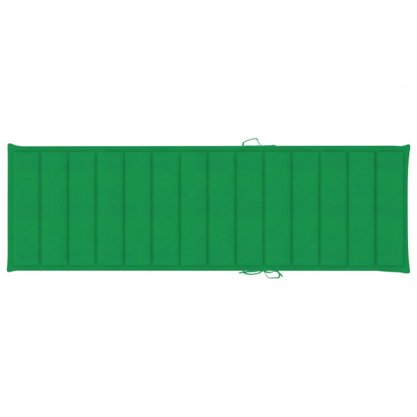 Cojín de tumbona de tela Oxford verde 200x70x3 cm M 3
