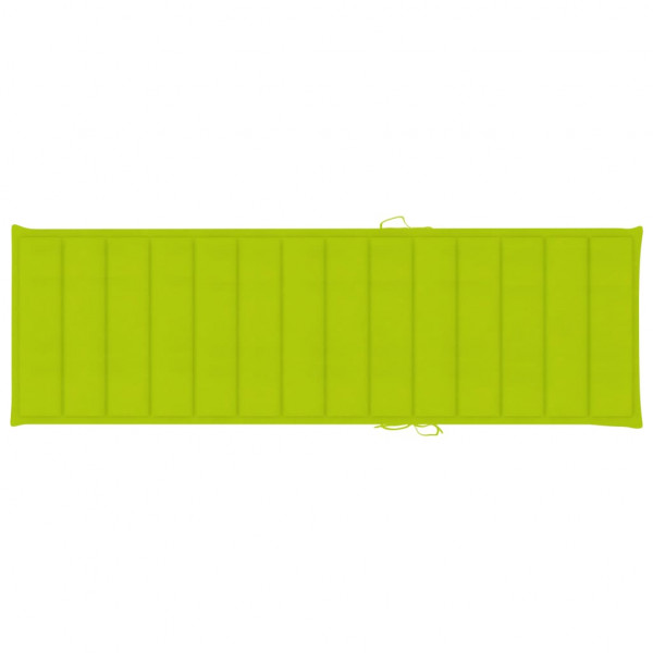 Cojín de tumbona de tela Oxford verde claro 200x70x3 cm M 3