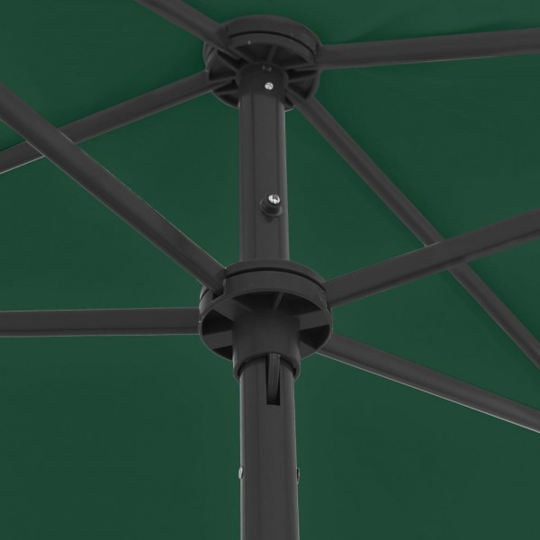 Guarda-sol de praia 180x120 cm verde M 2