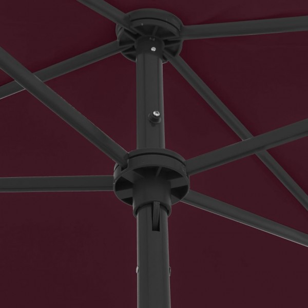 Guarda-sol de praia 180x120 cm bordô M 2