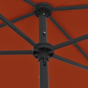 Guarda-sol de praia 180x120 cm terracotta H