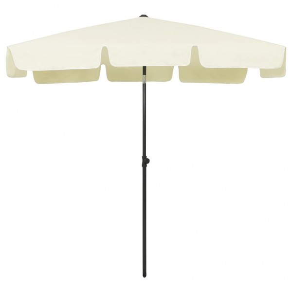 Sombrilla de playa amarillo arena 200x125 cm M 4