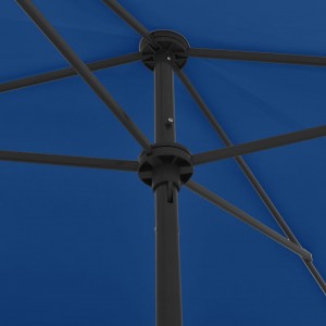 Guarda-sol de praia 200x125 cm azul-ciano H