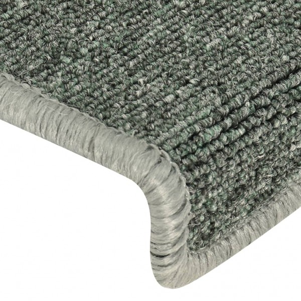Tapete/carpete para degraus 15 pcs 65x21x4 cm verde M 5
