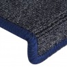 Alfombras de peldaños de escalera 15 uds gris y azul 65x21x4 cm 5