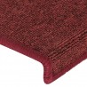 Alfombras de peldaños de escalera 15 uds rojo mate 65x21x4 cm 5