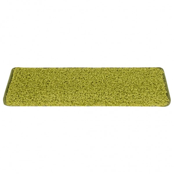 Alfombras de peldaños de escalera 15 uds verde 65x21x4 cm M 3