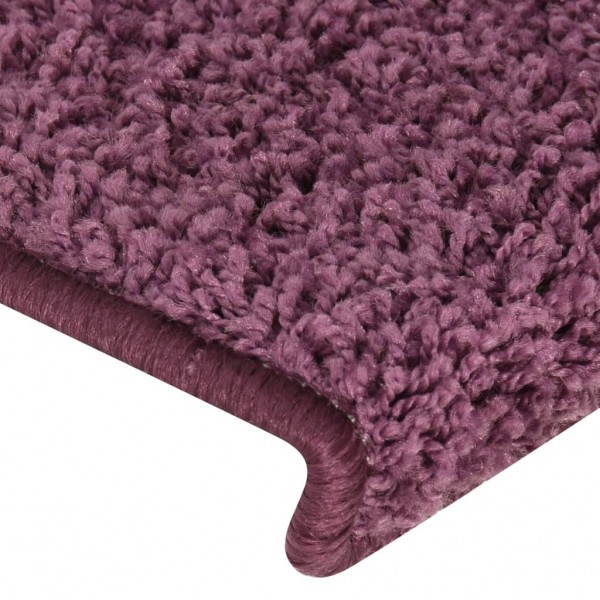Tapete de escada 15uds roxo escuro 65x21x4cm M 5