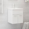 Armario para lavabo madera contrachapada blanco 41x38.5x46 cm 1