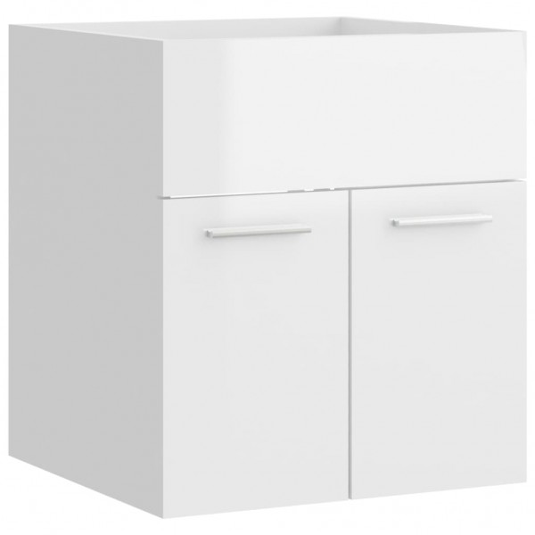 Armario para lavabo contrachapada blanco brillo 41x38.5x46 cm M 2