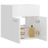Armario para lavabo contrachapada blanco brillo 41x38.5x46 cm 3