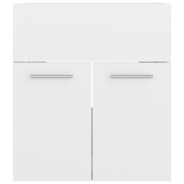 Armario para lavabo contrachapada blanco brillo 41x38.5x46 cm M 5