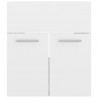 Armario para lavabo contrachapada blanco brillo 41x38.5x46 cm 5