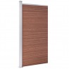 Painel de cerca 95x186 cm WPC castanho 2