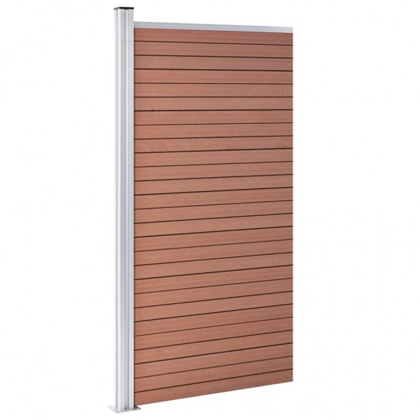 Painel de cerca 95x186 cm WPC castanho M 3