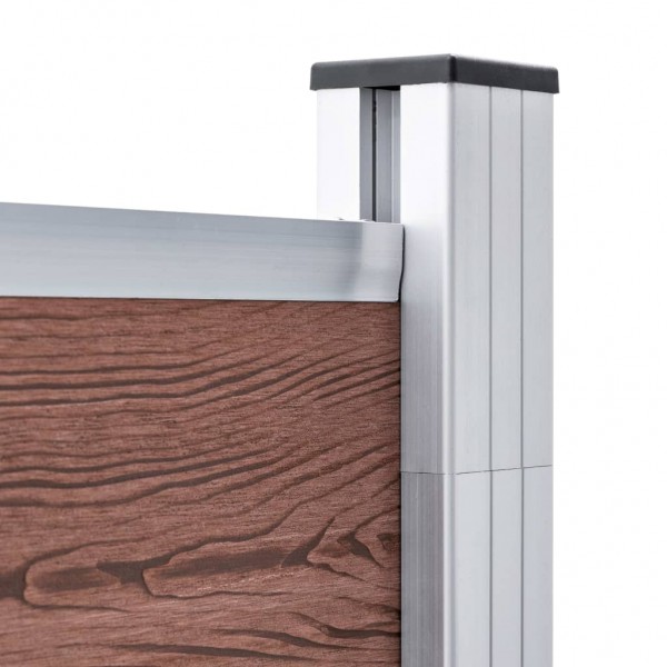 Painel de cerca 175x146 cm WPC castanho M 5