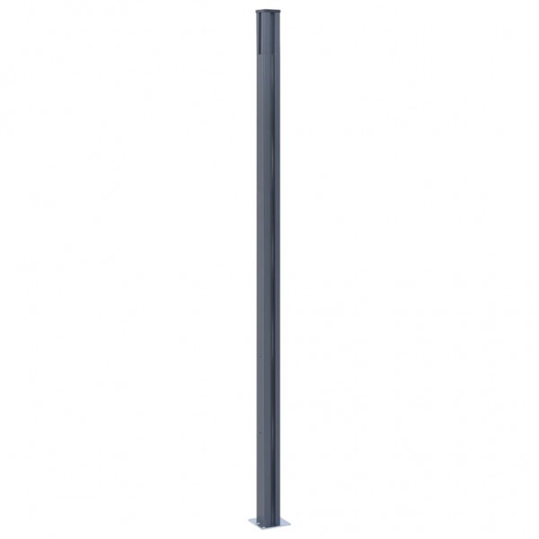 Postes de cerca 2 pcs alumínio 185 cm cinzento-escuro M 5
