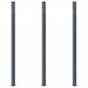 Postes de valla 3 unidades aluminio gris oscuro 185 cm 3