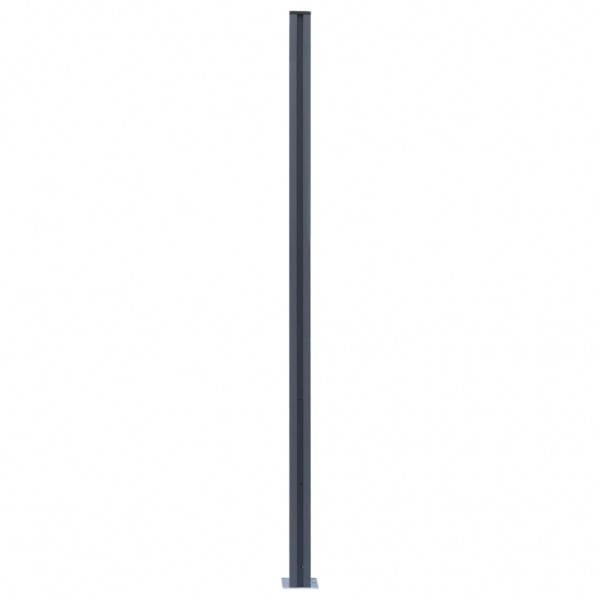 Postes de cerca 3 pcs alumínio 185 cm cinzento-escuro M 4