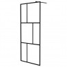 Mampara de ducha accesible con vidrio templado negro 90x195 cm 2