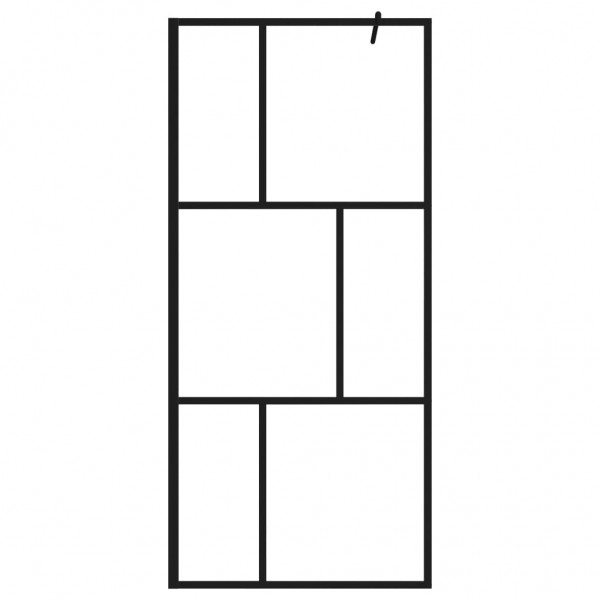 Divisória de chuveiro vidro temperado 90x195 cm preto M 3
