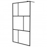 Mampara de ducha accesible con vidrio templado negro 115x195 cm 2