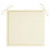 Cojines de silla de jardín 4 uds tela Oxford crema 50x50x3 cm 3