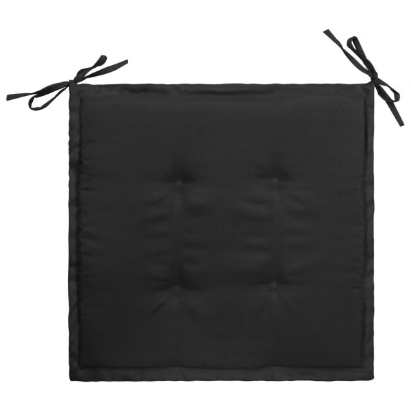 Cojines de silla de jardín 4 uds tela Oxford negro 50x50x3 cm M 3