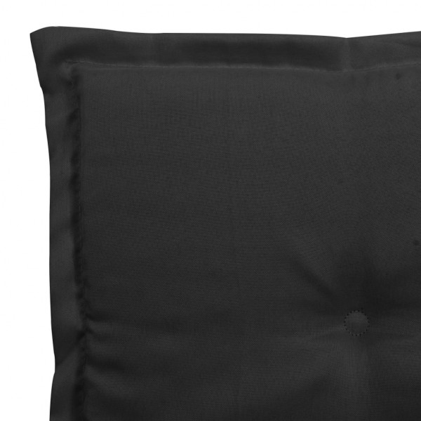 Almofadões p/ cadeiras de jardim 6 pcs tecido oxford preto M 5