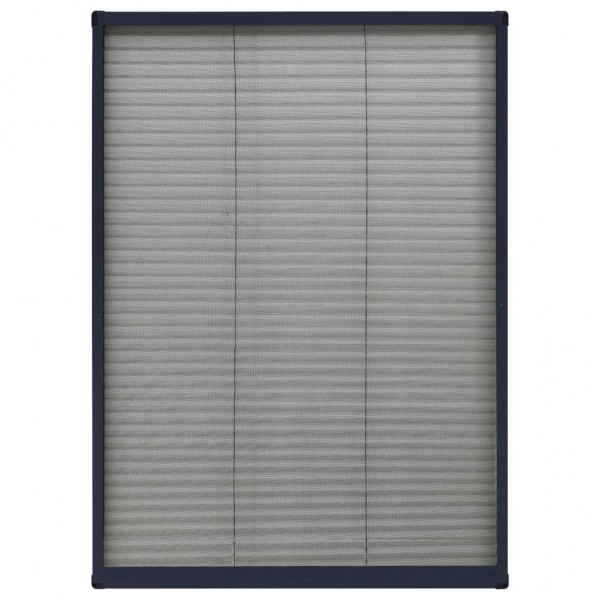 Mosquitera plisada para ventanas aluminio antracita 80x120cm M 5
