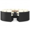 Set de sofás de jardín 9 piezas y cojines ratán sintético negro 1