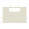 Paredes laterais para gazebo com janelas 2 pcs creme 3