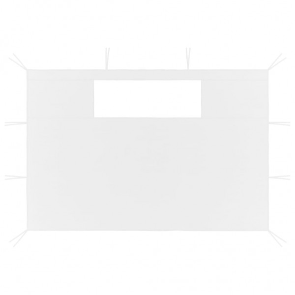 Paredes laterales de cenador con ventanas 2 unidades blanco M 3