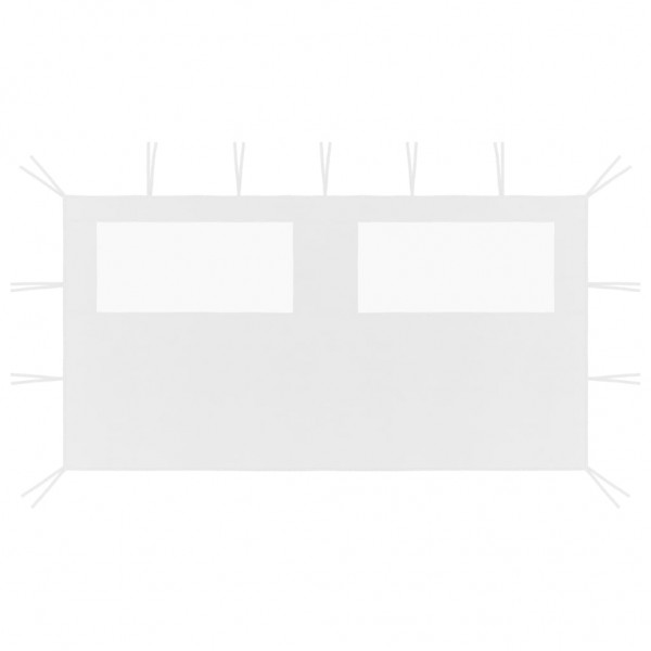 Pared lateral de cenador con ventanas blanco 4x2 m D