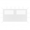 Paredes laterais para gazebo com janelas 4x2 m branco 1