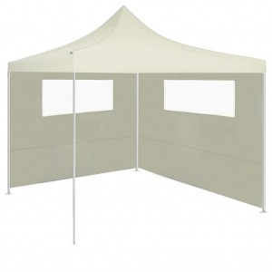 Paredes laterais para gazebo com janelas 2 pcs creme H