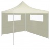 Paredes laterais para gazebo com janelas 2 pcs creme 2