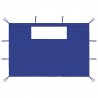 Paredes laterais para gazebo com janelas 2 pcs azul 3
