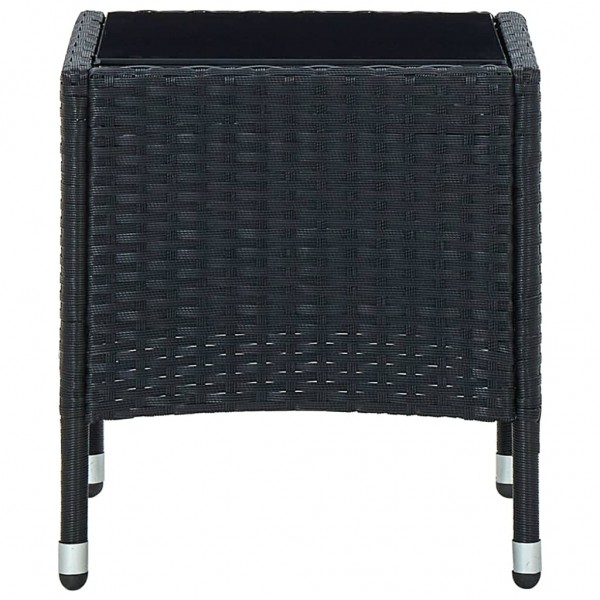 Mesa de jardim 40x40x45 vime PE preto M 3
