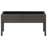 Mesa de jardim 75x40x37 vime PE castanho 3