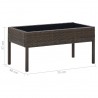 Mesa de jardim 75x40x37 vime PE castanho 5