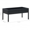 Mesa de jardim 75x40x37 vime PE preto 5