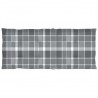 Cojín silla jardín respaldo alto 2 uds cuadros gris 120x50x3 cm 4