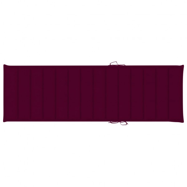 Cojín de tumbona de tela Oxford rojo tinto 200x70x3 cm M 3