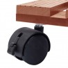 Soporte con ruedas para plantas 2 uds WPC marrón 30x30x7.5 cm 5