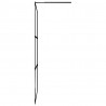 Mampara ducha accesible vidrio ESG transparente negro 90x195 cm 4
